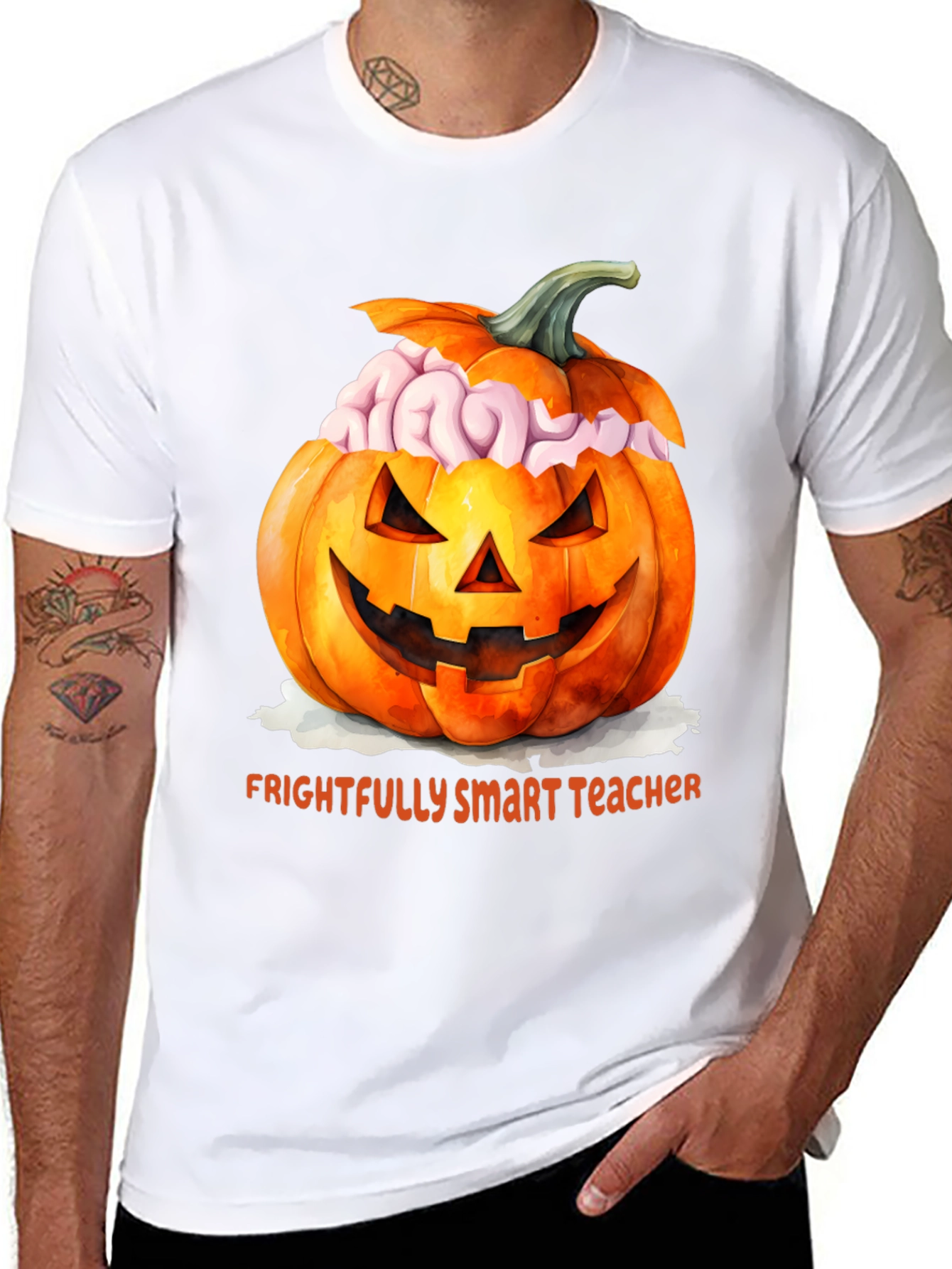 Frightfully Smart Teacher Halloween T-Shirt