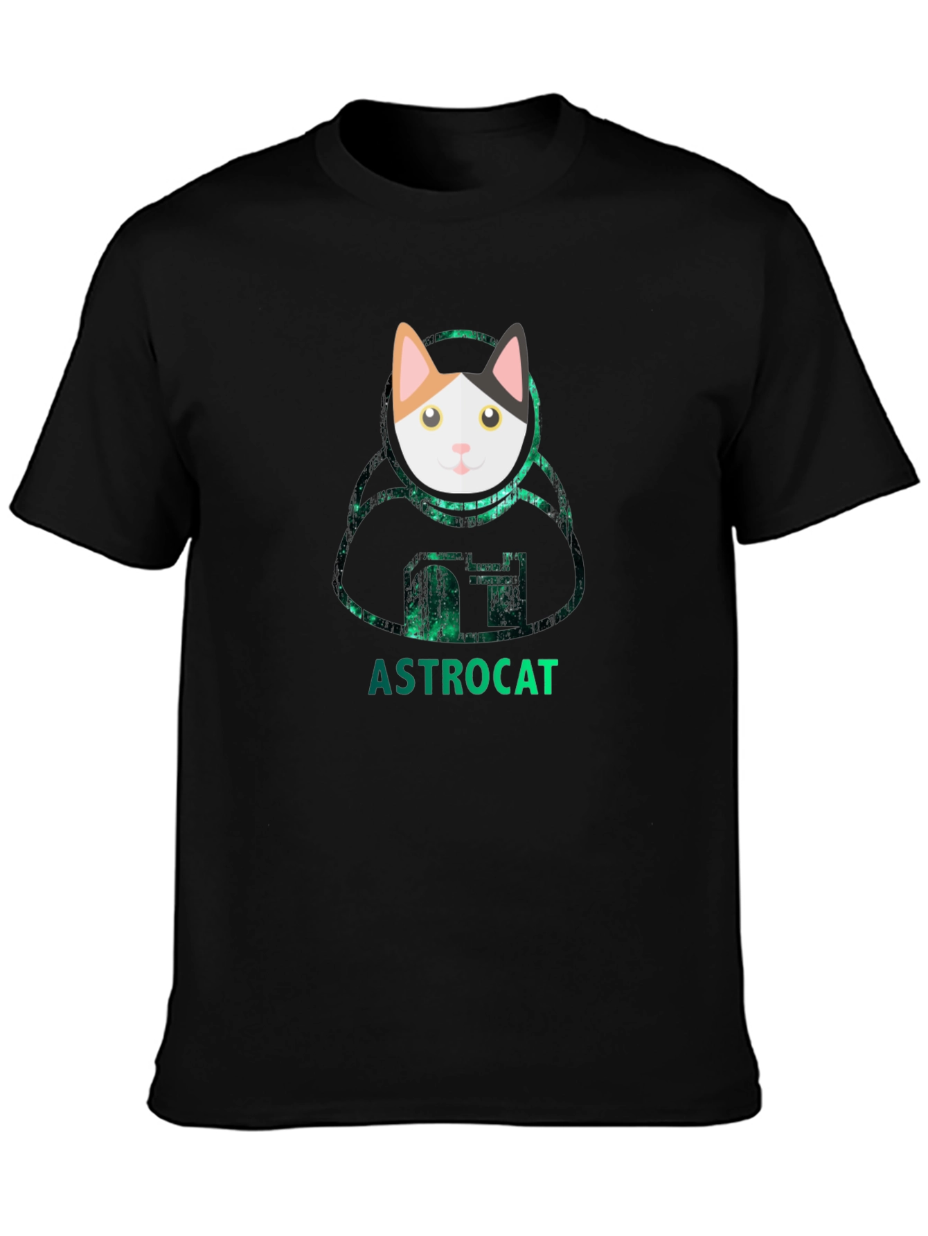 Astrocat Black T-Shirt - Galaxy Cat Lover Tee
