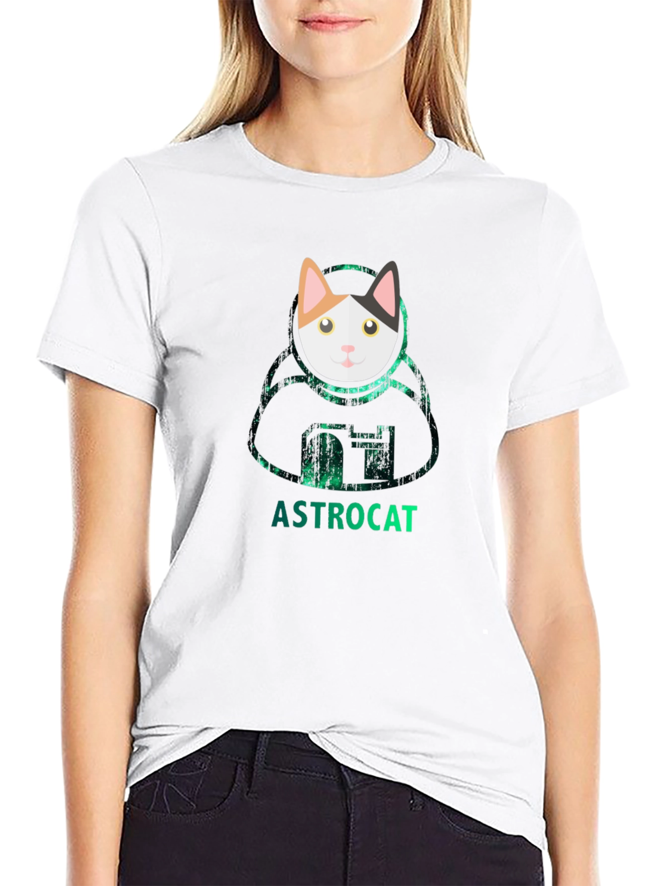 Astrocat Black T-Shirt - Galaxy Cat Lover Tee