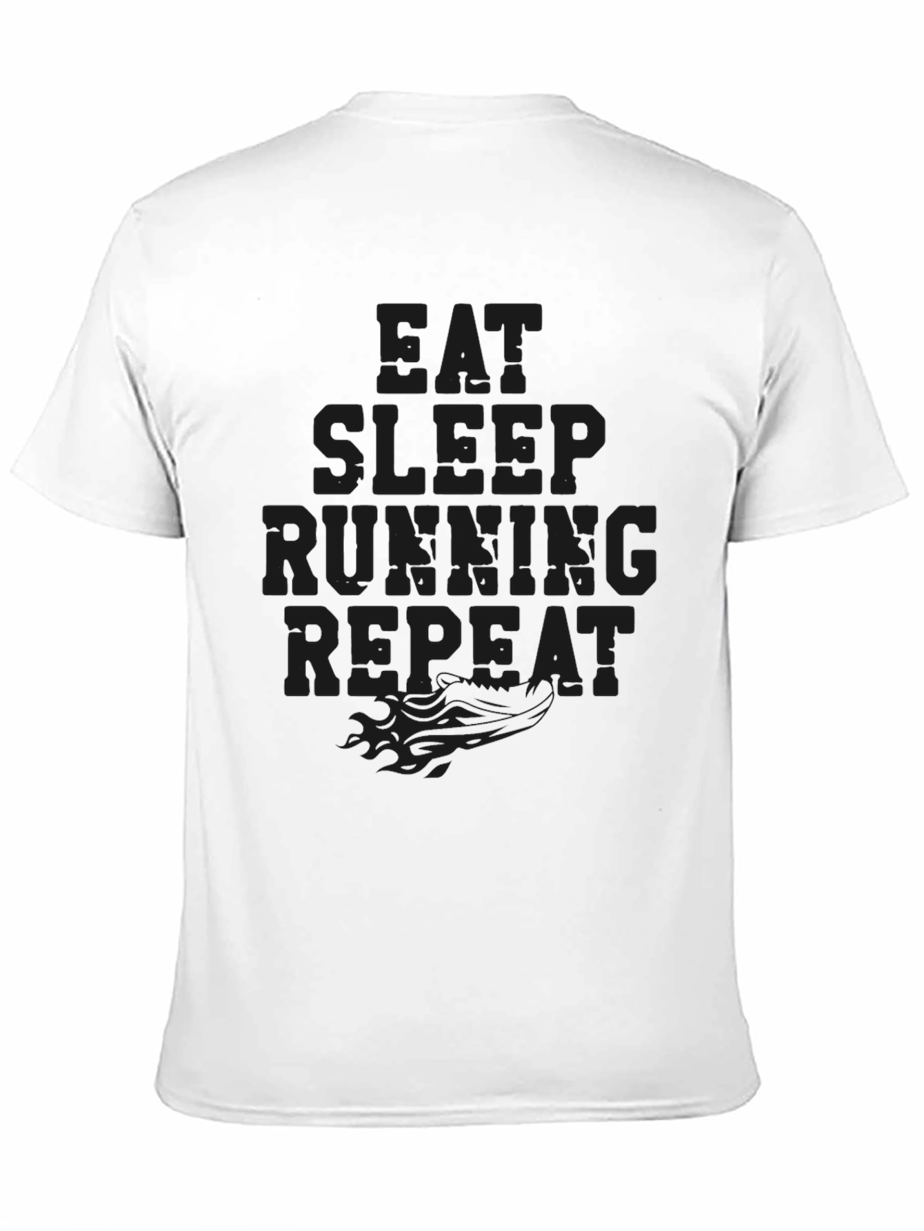 Eat Sleep Running Repeat Black Graphic Tee