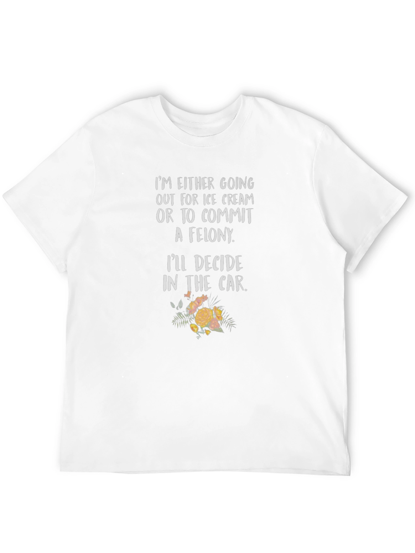Ice Cream or Felony Black Graphic Tee