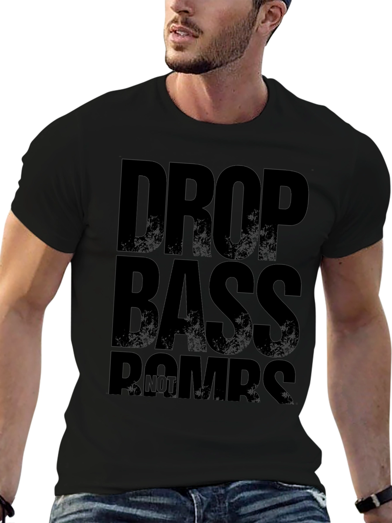Drop Bass Not Bombs Graphic T-Shirt