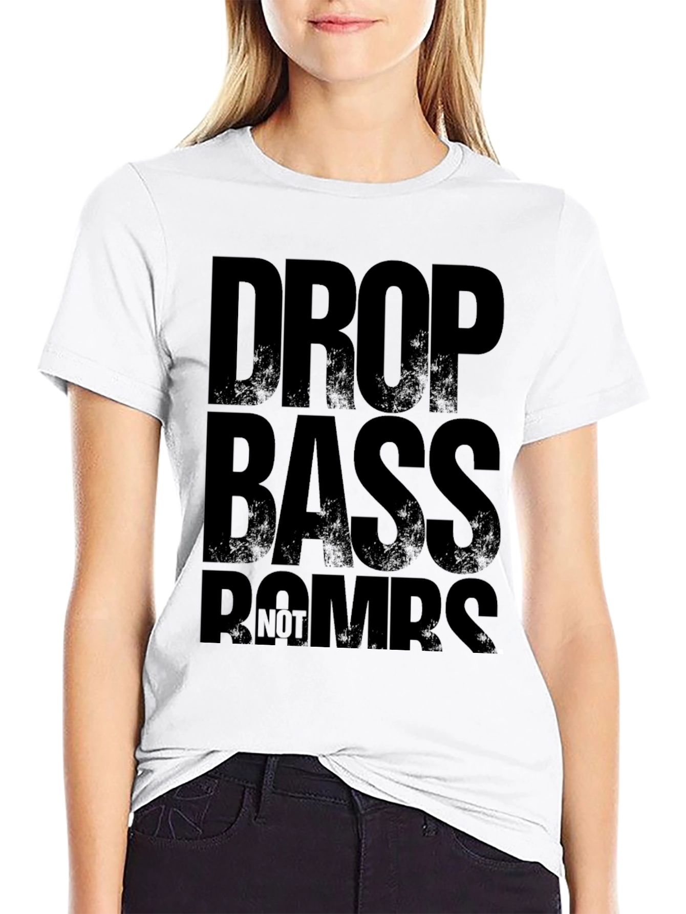 Drop Bass Not Bombs Graphic T-Shirt