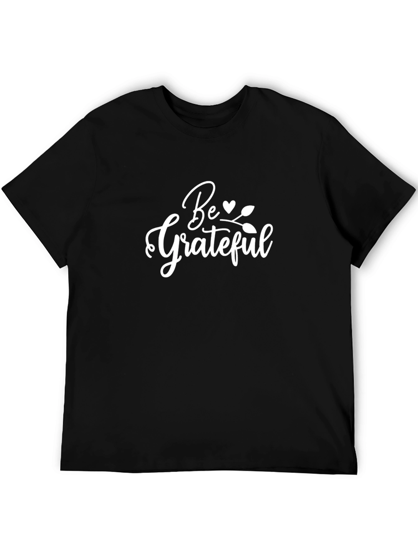 Be Grateful T-Shirt Black Casual Tee