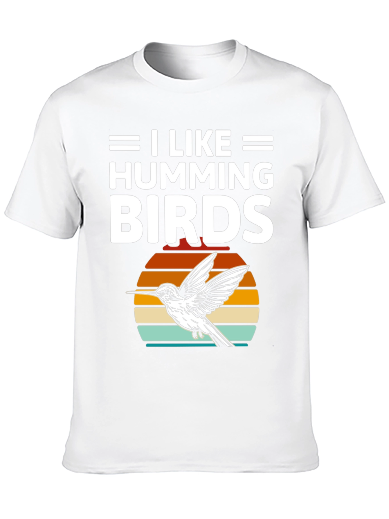 I Like Hummingbirds T-Shirt Black Cotton
