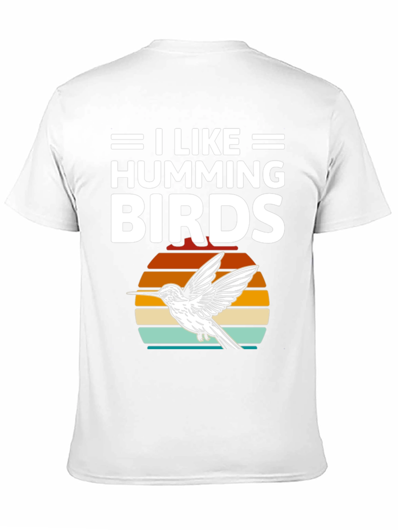 I Like Hummingbirds T-Shirt Black Cotton