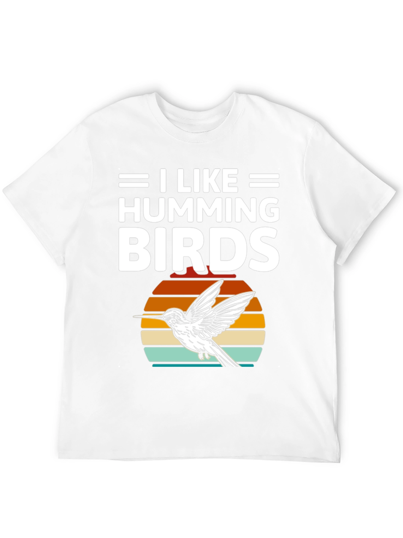 I Like Hummingbirds T-Shirt Black Cotton