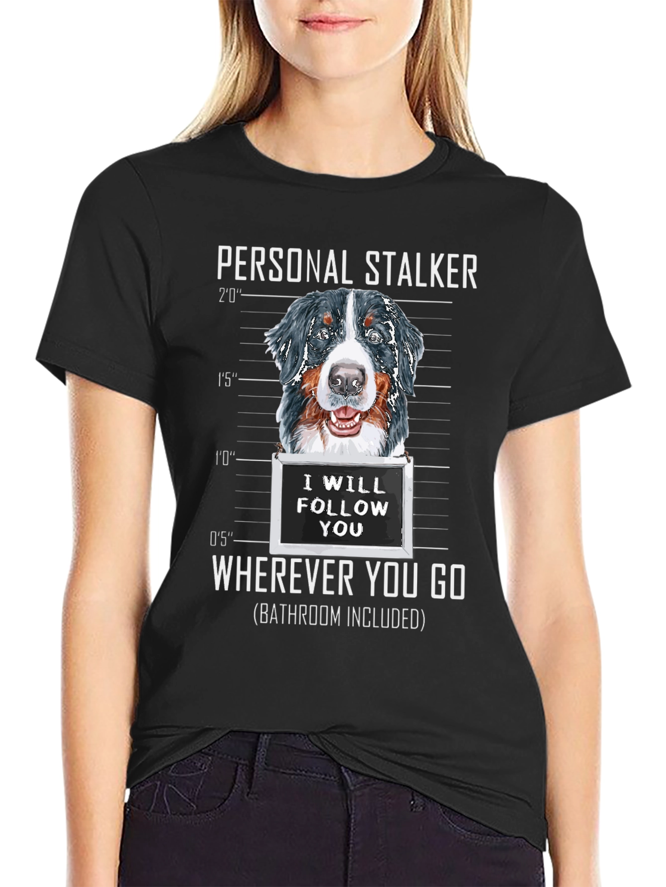 Personal Stalker Dog Graphic T-Shirt