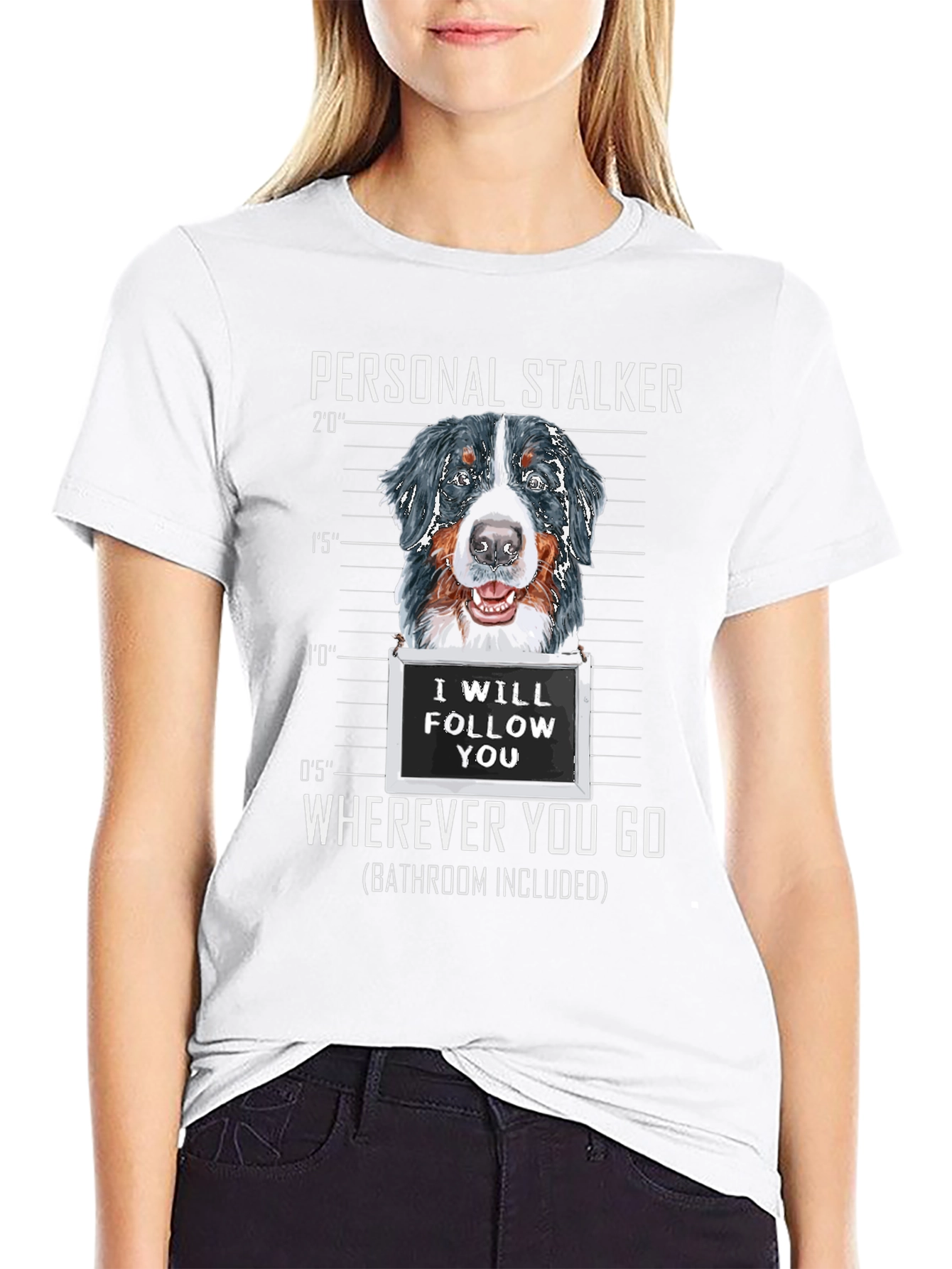 Personal Stalker Dog Graphic T-Shirt