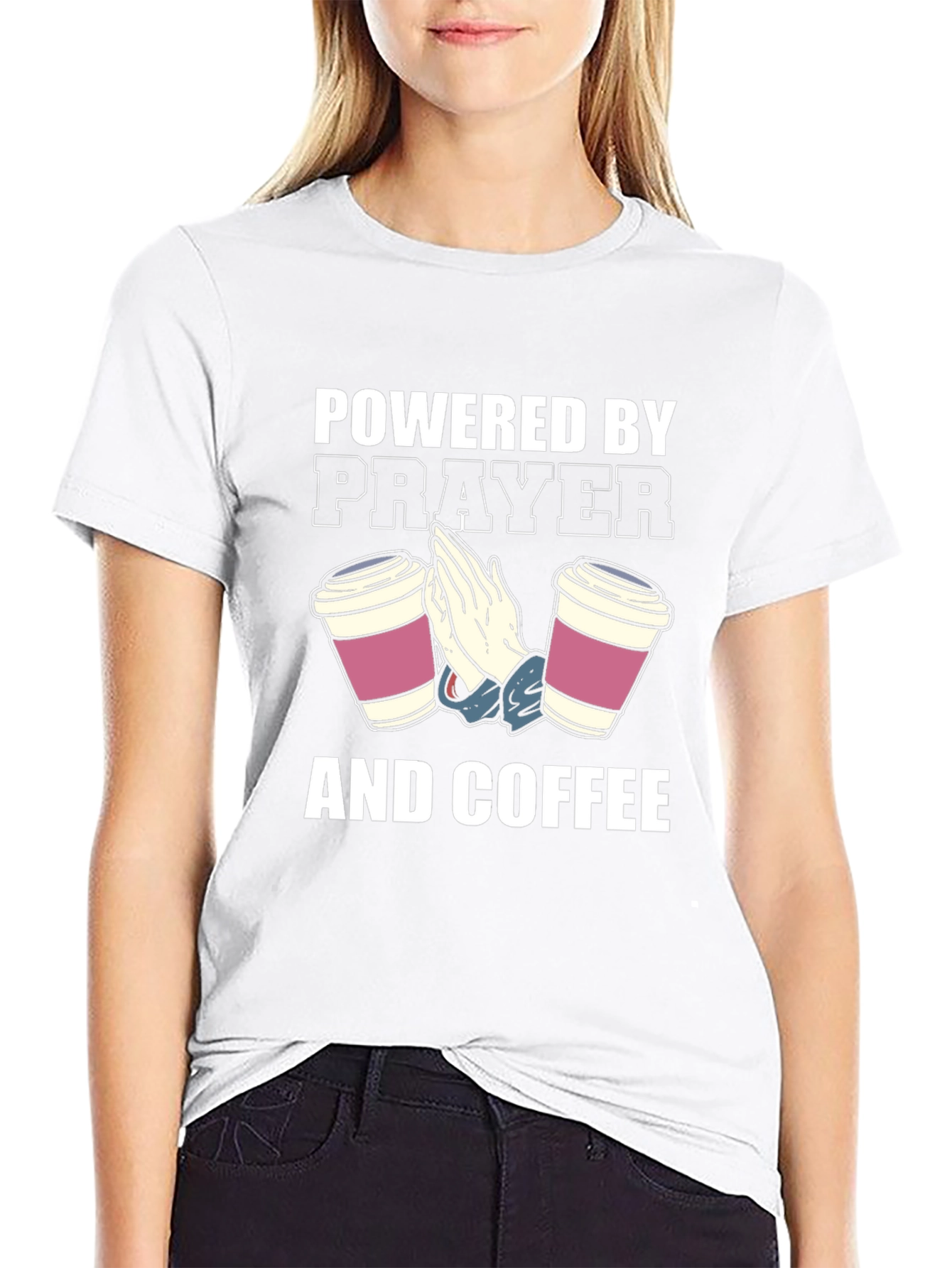 Powered by Prayer and Coffee T-Shirt