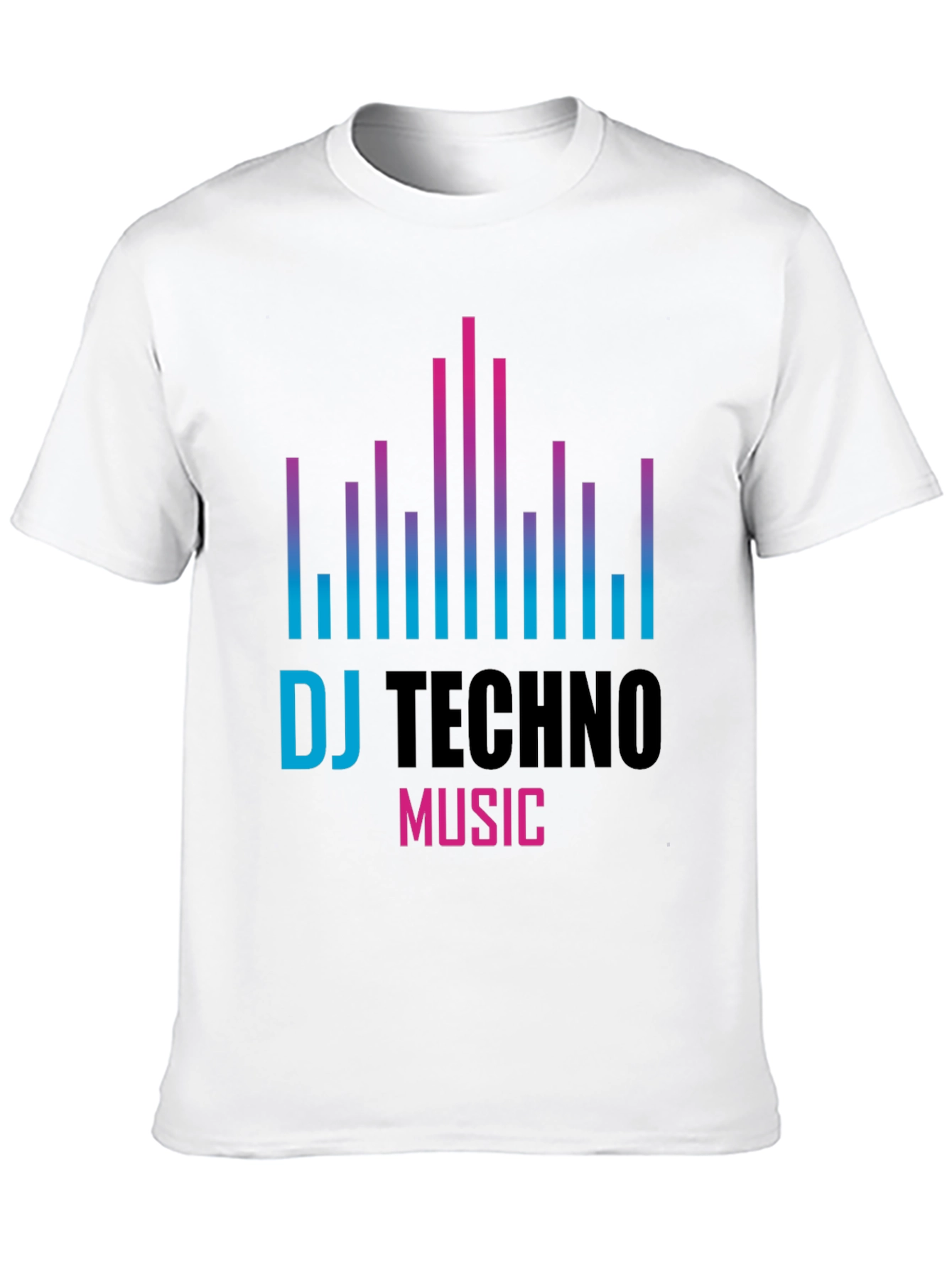 DJ Techno Music Graphic T-Shirt - Black