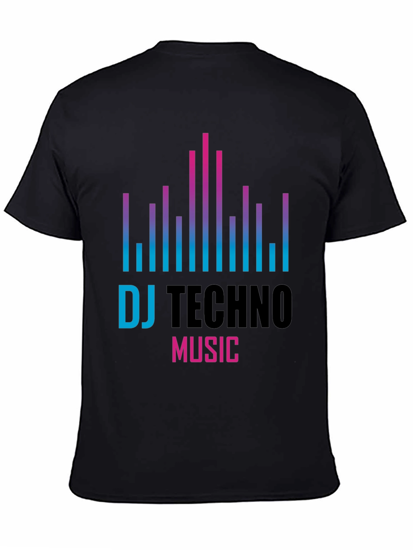 DJ Techno Music Graphic T-Shirt - Black