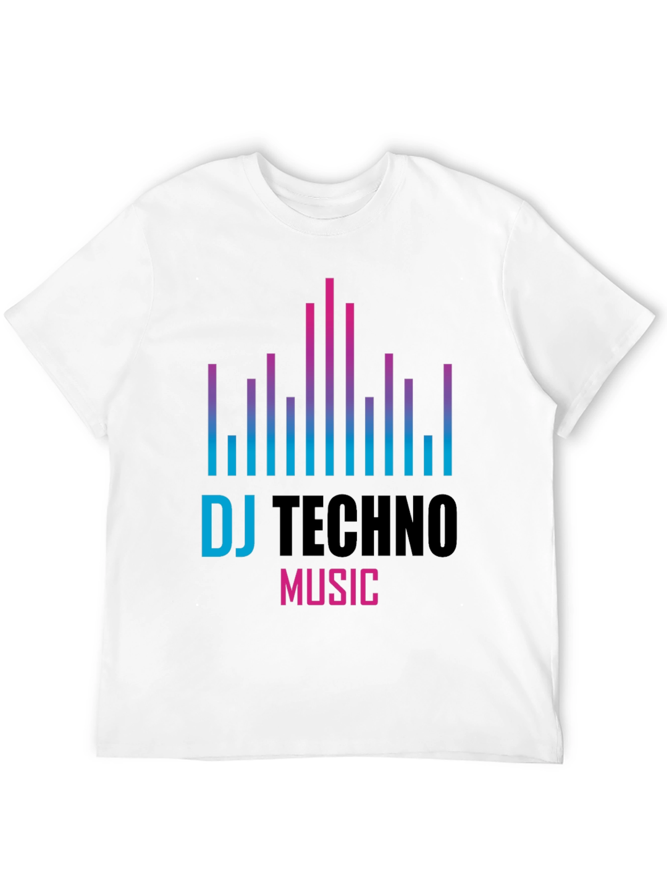DJ Techno Music Graphic T-Shirt - Black