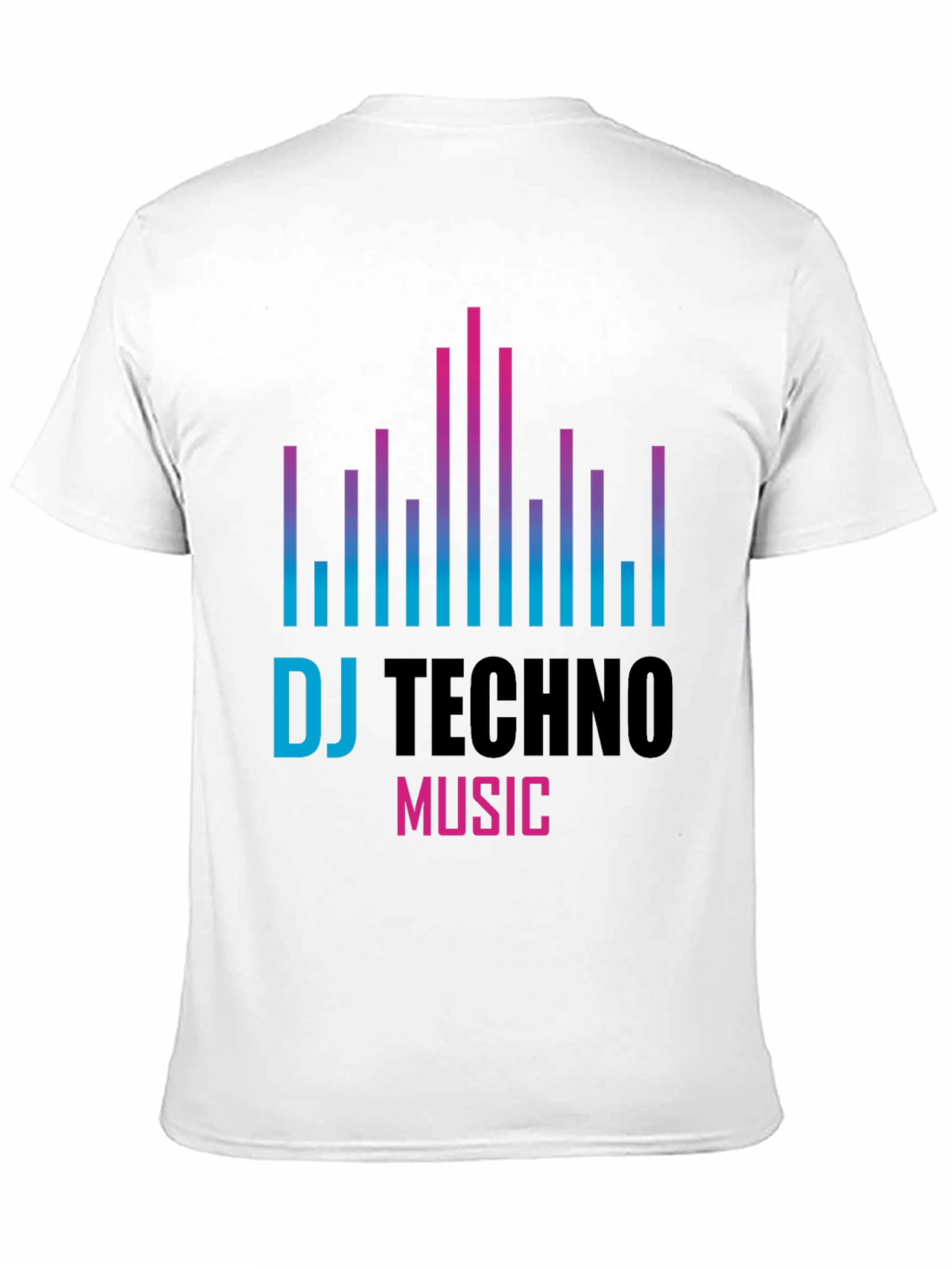 DJ Techno Music Graphic T-Shirt - Black