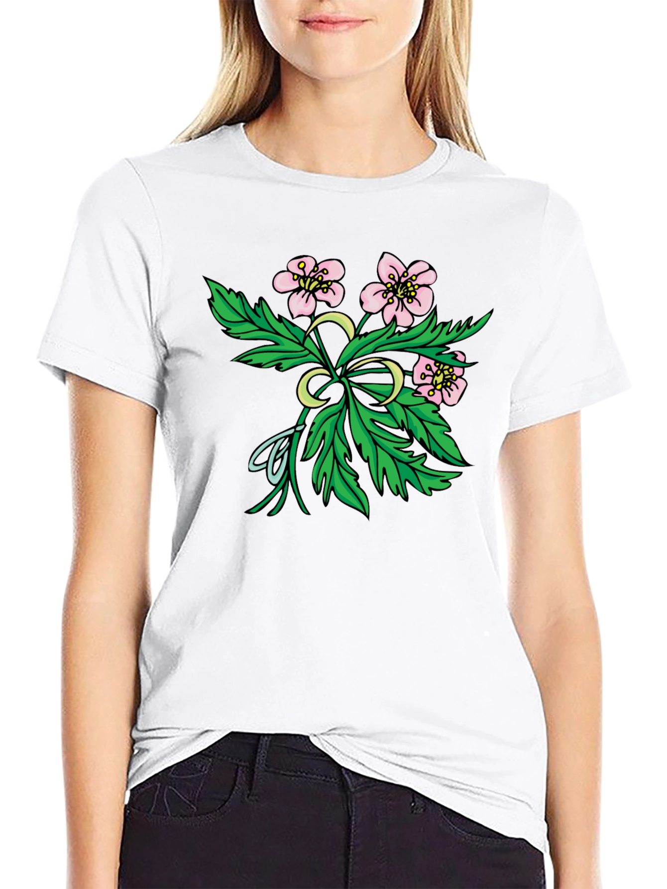 Floral Moon T-Shirt - Stylish Graphic Tee
