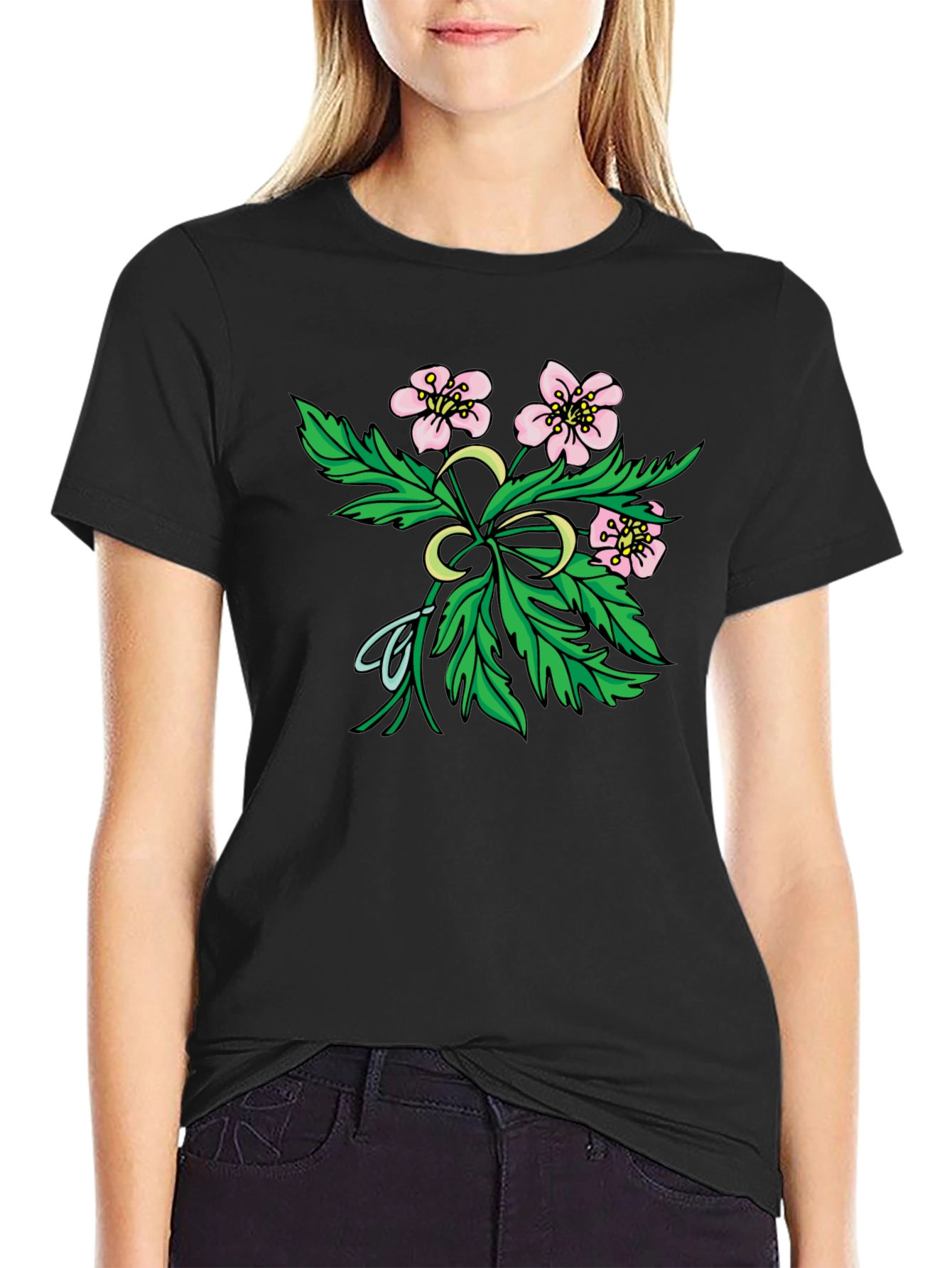 Floral Moon T-Shirt - Stylish Graphic Tee