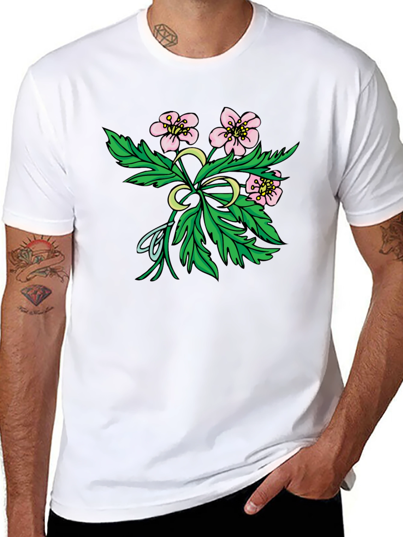 Floral Moon T-Shirt - Stylish Graphic Tee
