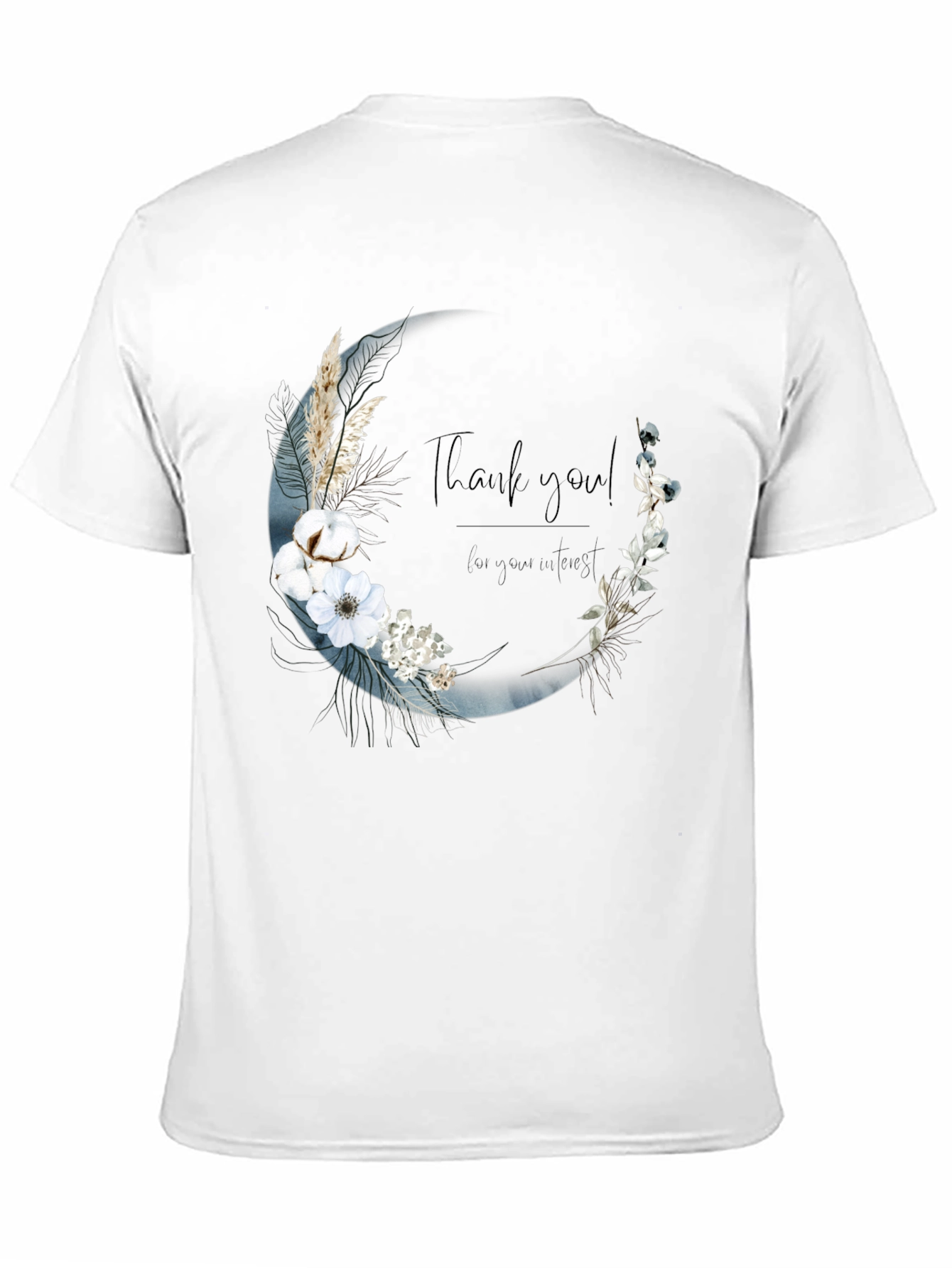 Floral Crescent Moon Graphic Tee
