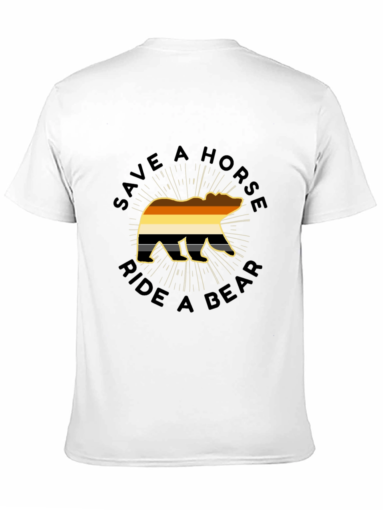 Save A Horse Ride A Bear Black T-Shirt