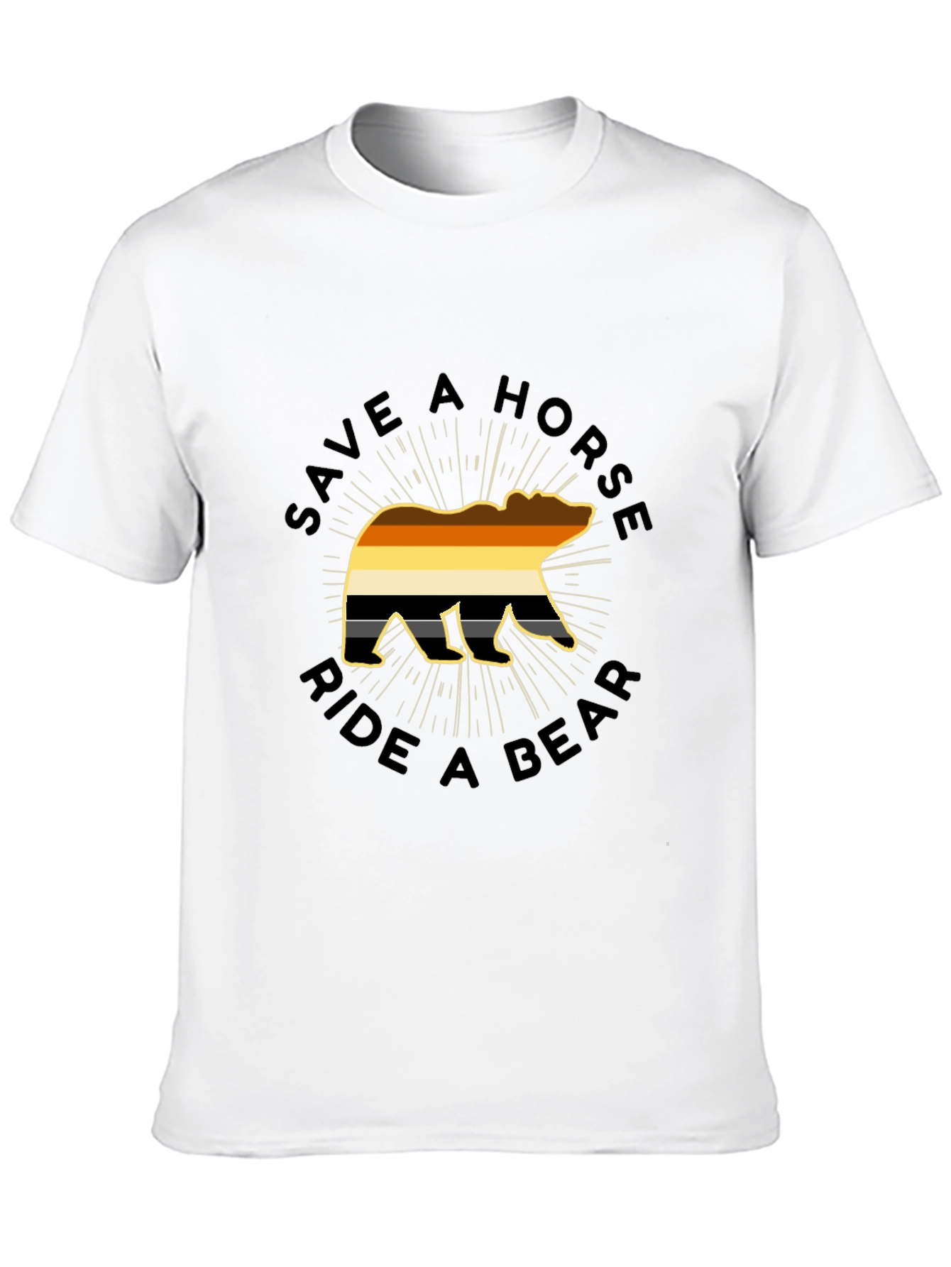 Save A Horse Ride A Bear Black T-Shirt