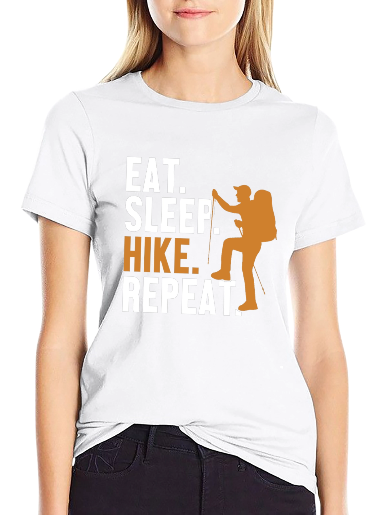 Eat Sleep Hike Repeat Black T-Shirt
