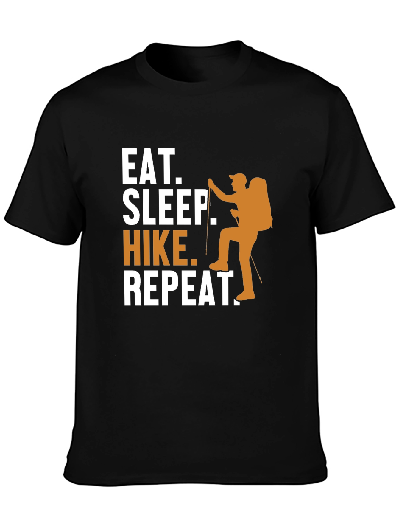 Eat Sleep Hike Repeat Black T-Shirt
