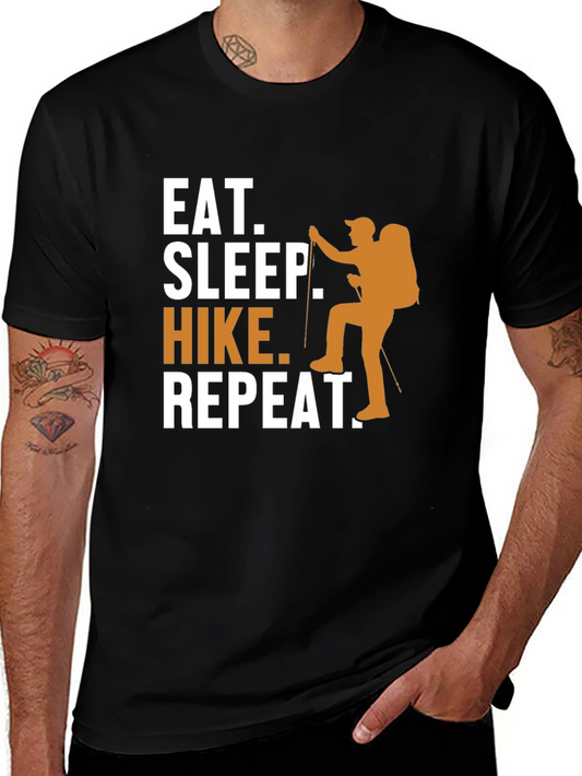 Eat Sleep Hike Repeat Black T-Shirt