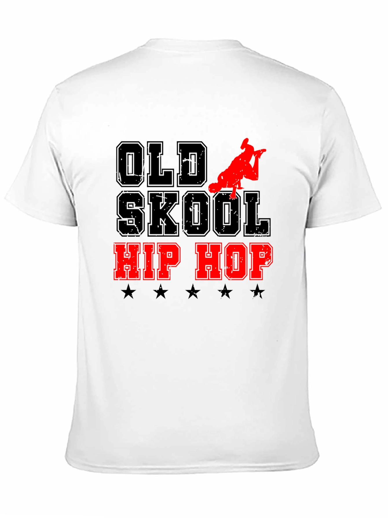 Old Skool Hip Hop Graphic Tee - Black