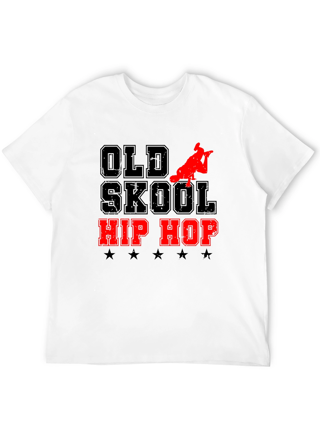 Old Skool Hip Hop Graphic Tee - Black