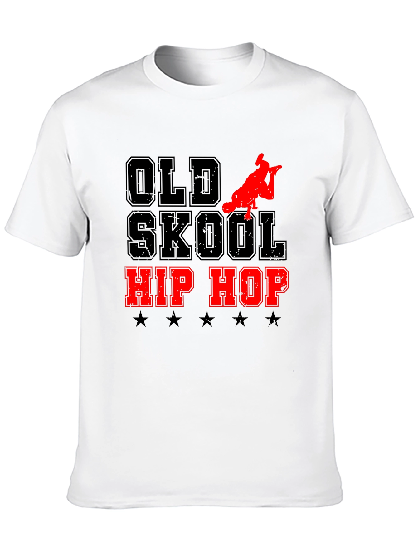 Old Skool Hip Hop Graphic Tee - Black