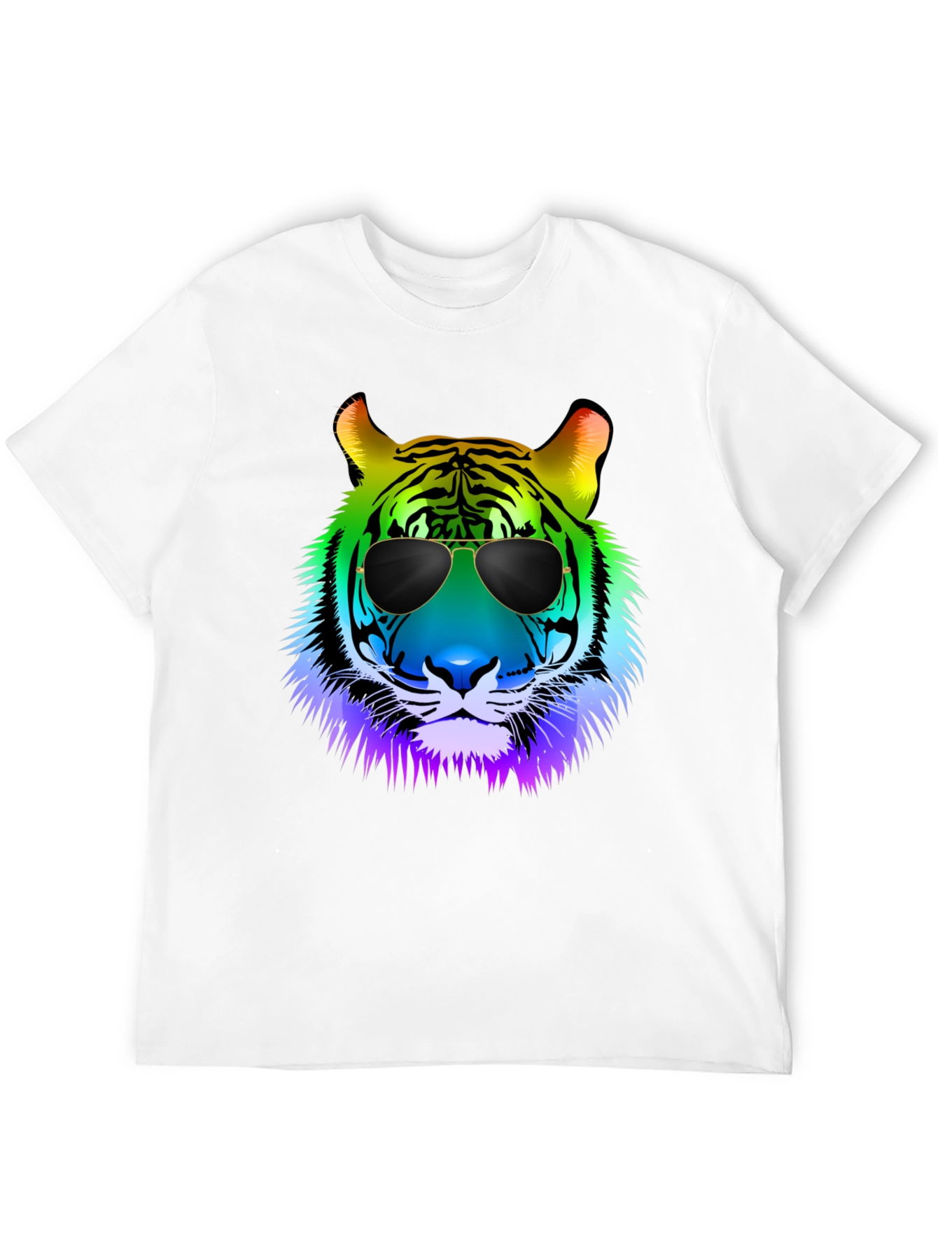 Rainbow Tiger Sunglasses Graphic Tee