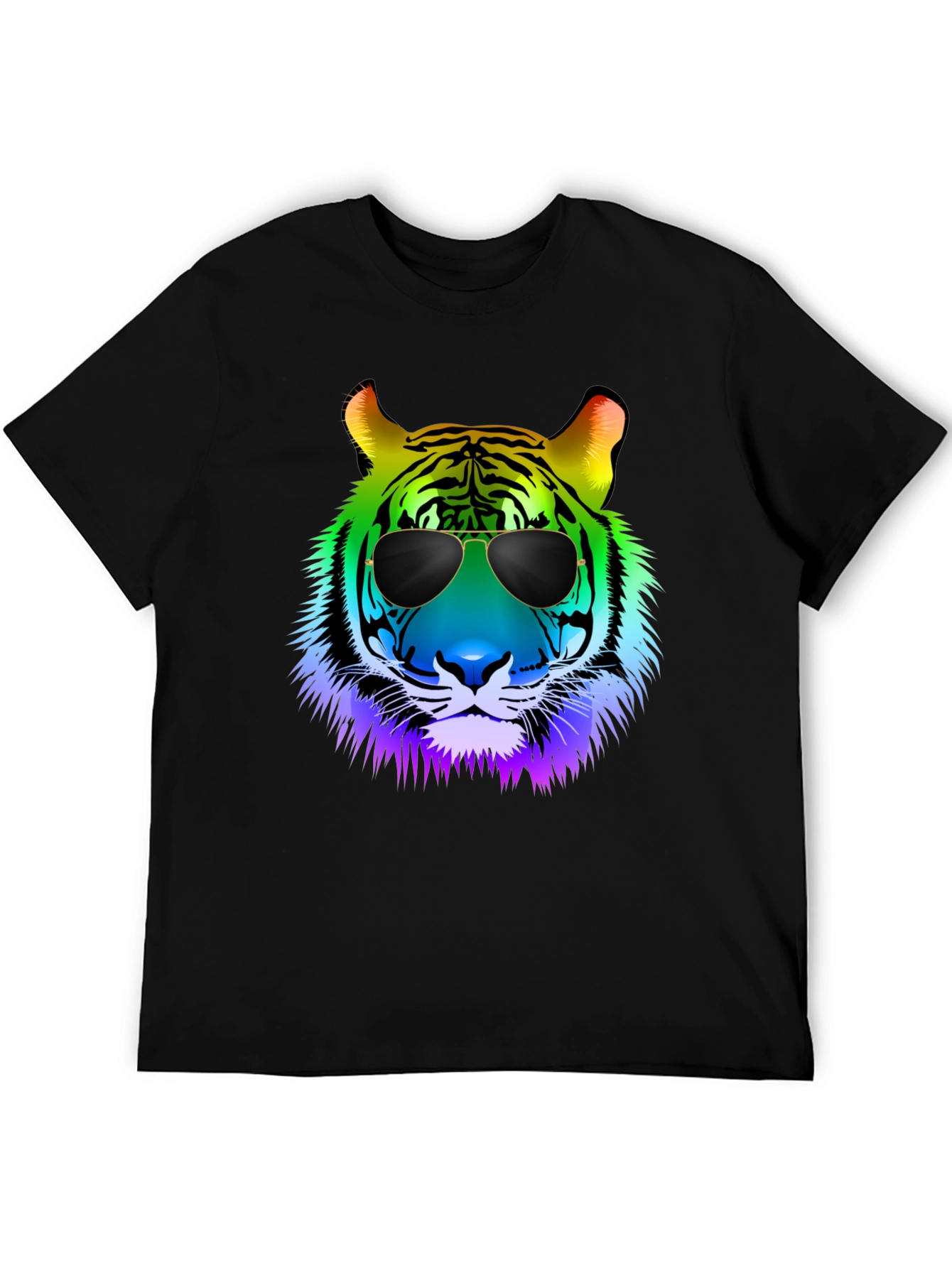 Rainbow Tiger Sunglasses Graphic Tee