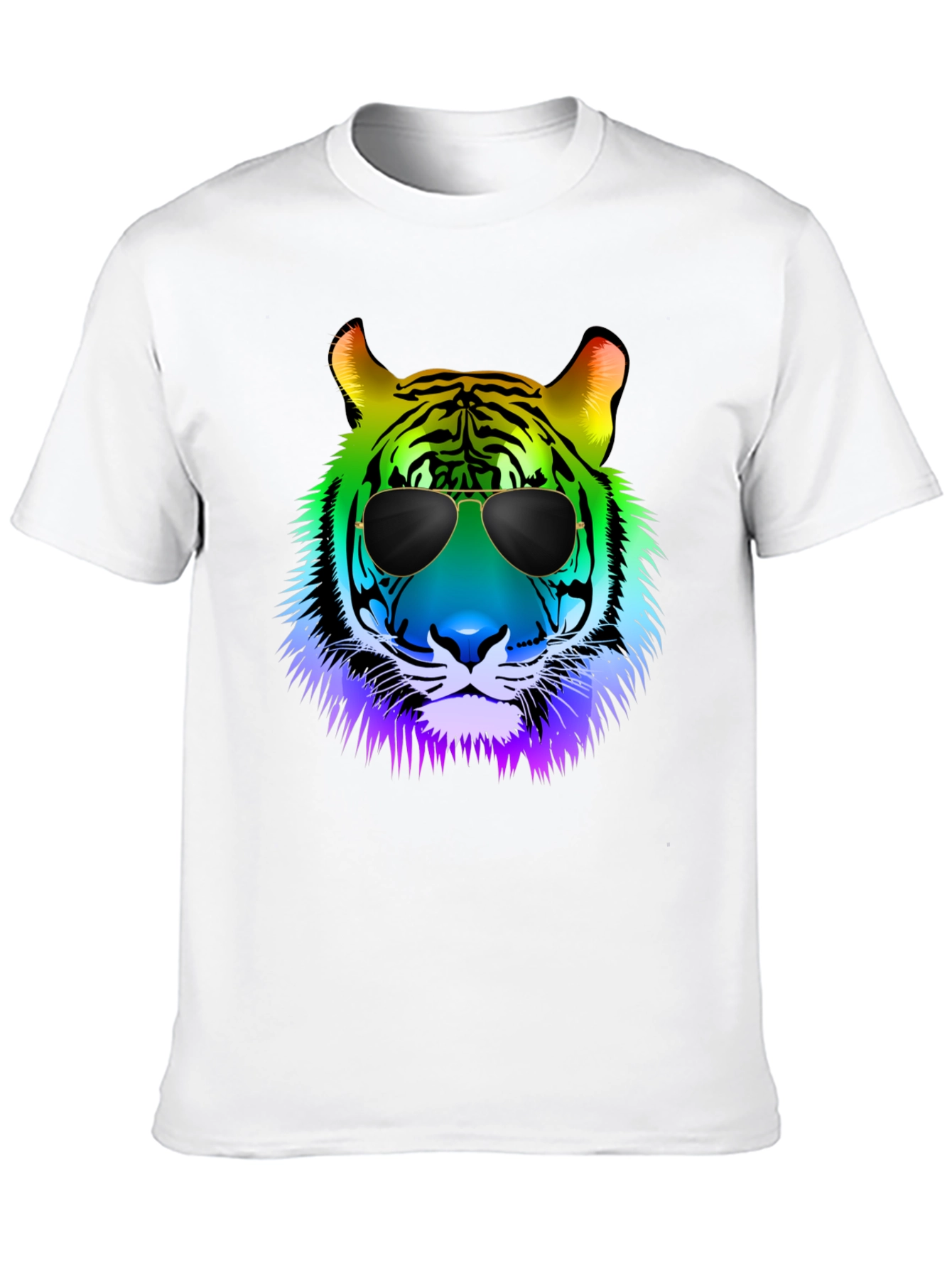 Rainbow Tiger Sunglasses Graphic Tee