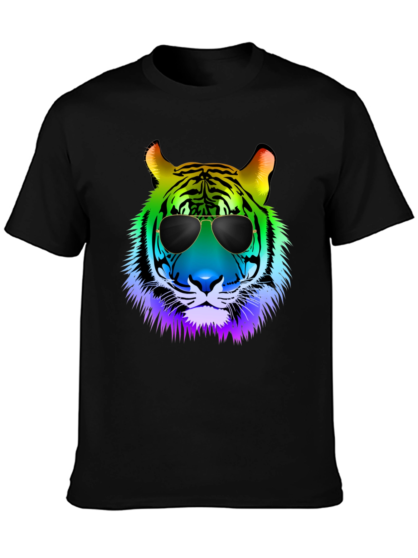 Rainbow Tiger Sunglasses Graphic Tee