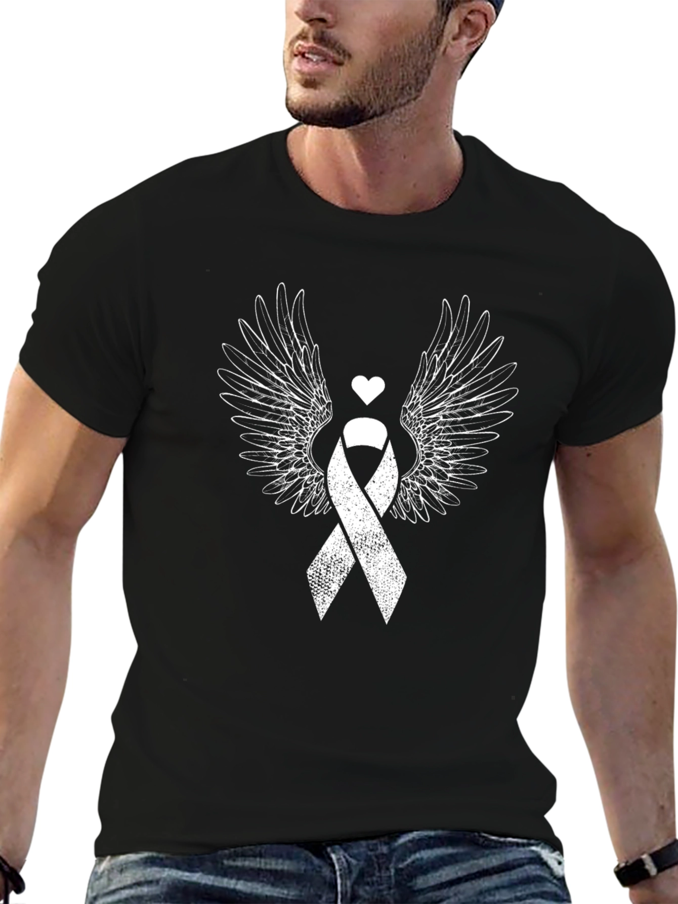 Ribbon Wings Graphic Tee - Show Your Support!