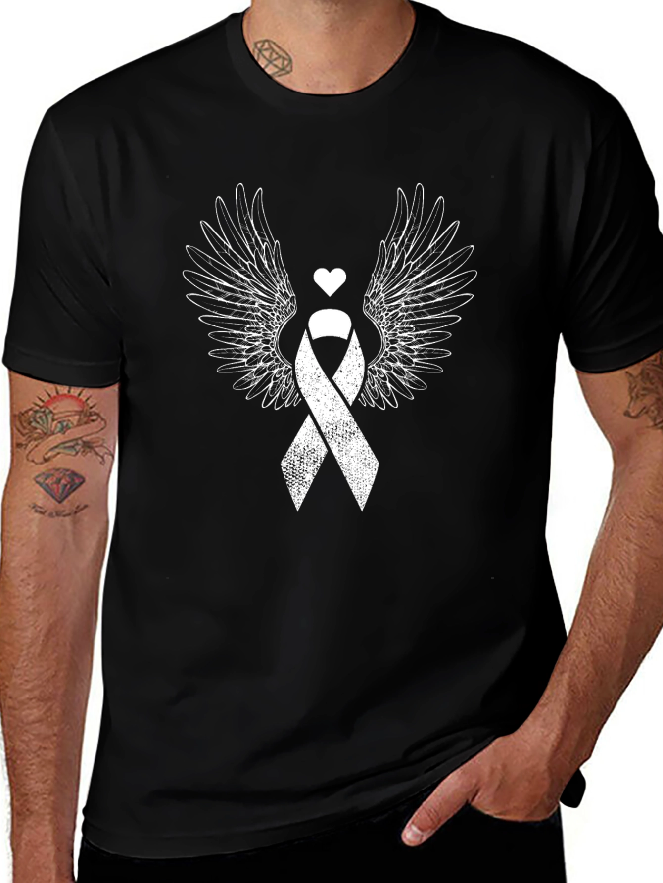 Ribbon Wings Graphic Tee - Show Your Support!