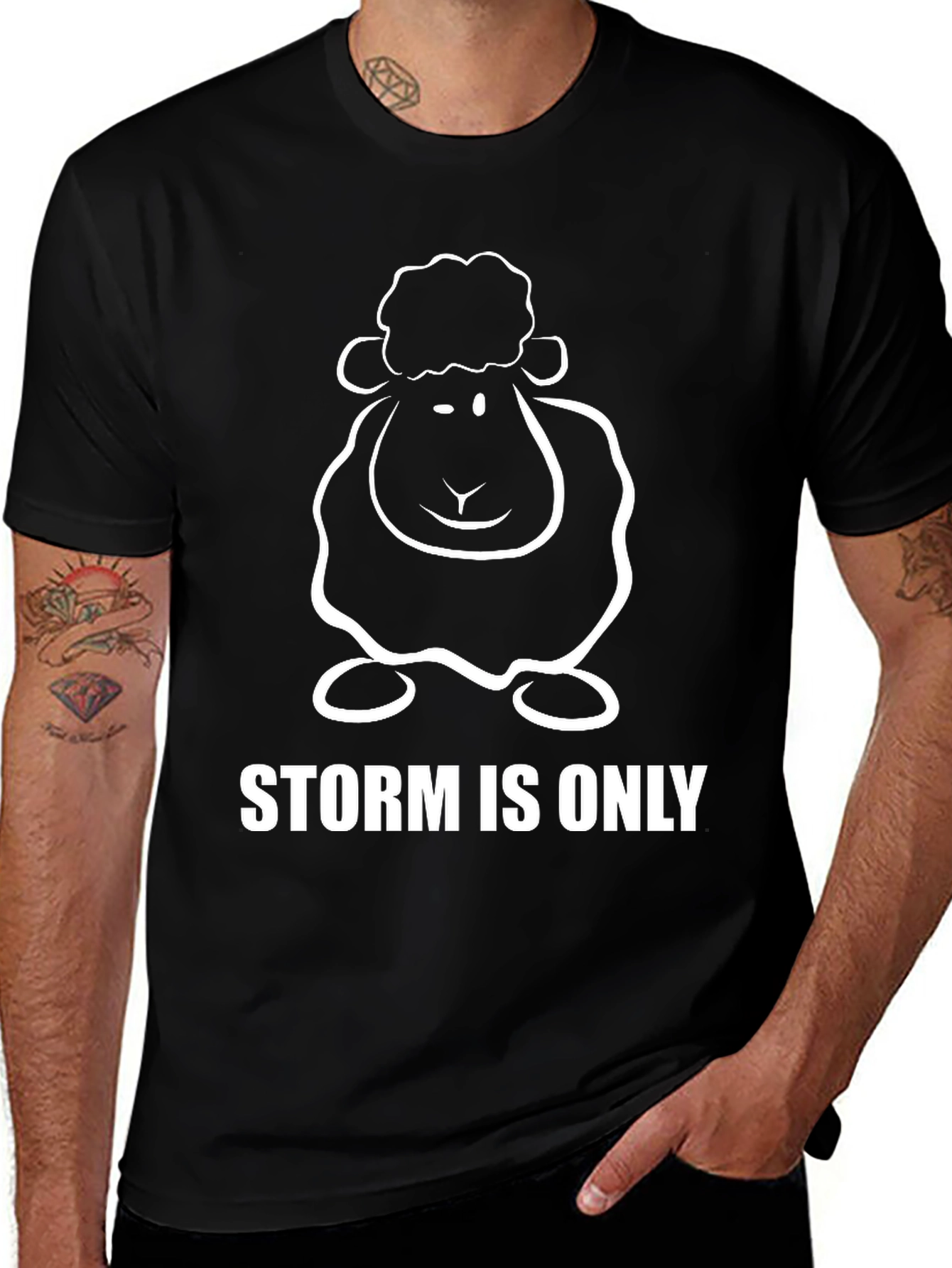 Storm is Only Sheep T-Shirt - Black