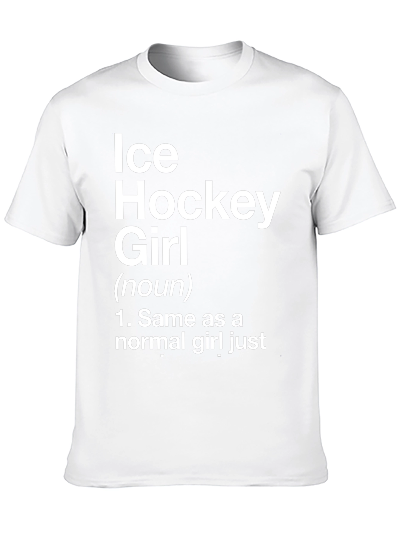 Ice Hockey Girl Graphic T-Shirt - Black