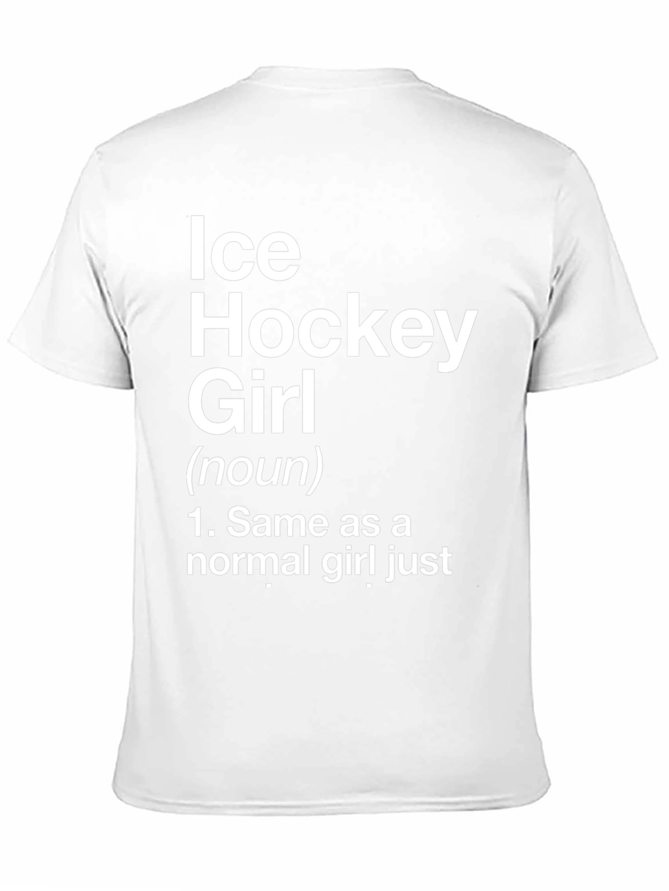 Ice Hockey Girl Graphic T-Shirt - Black