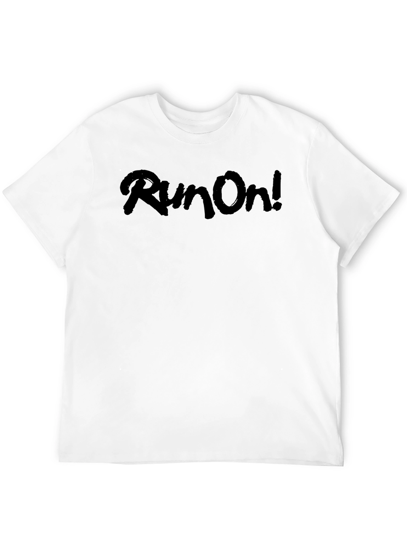 Run On! Black Graphic T-Shirt - Casual Style