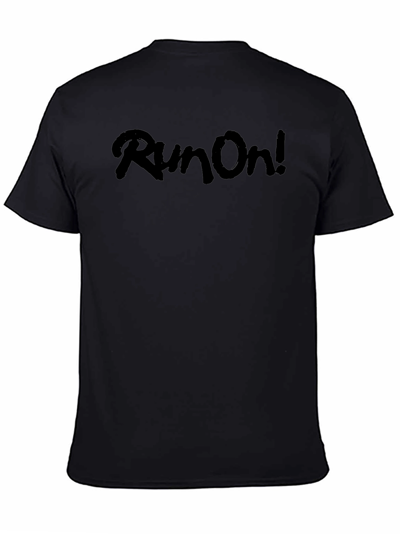 Run On! Black Graphic T-Shirt - Casual Style