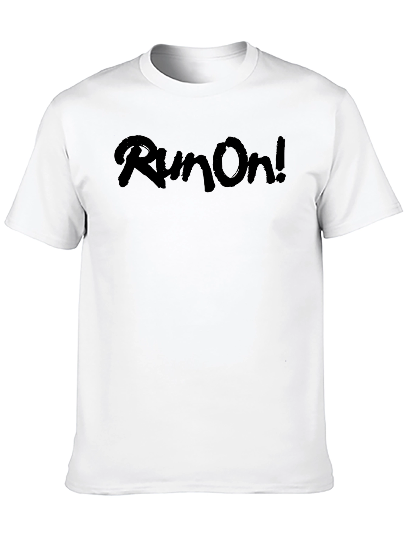 Run On! Black Graphic T-Shirt - Casual Style