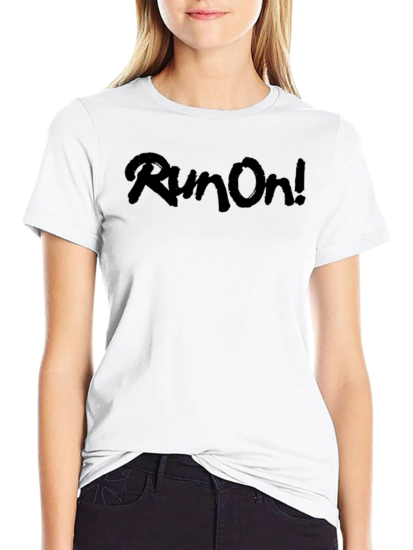 Run On! Black Graphic T-Shirt - Casual Style