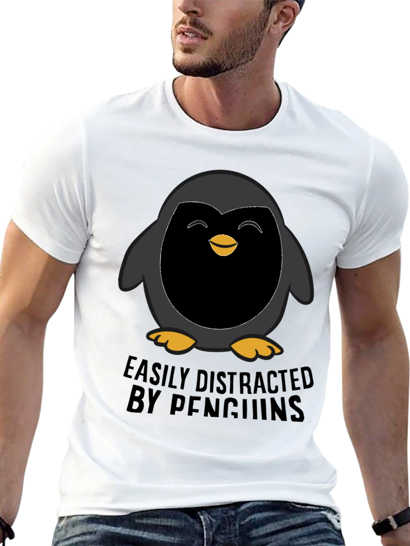 Penguin Lover T-Shirt - Easily Distracted by Penguins