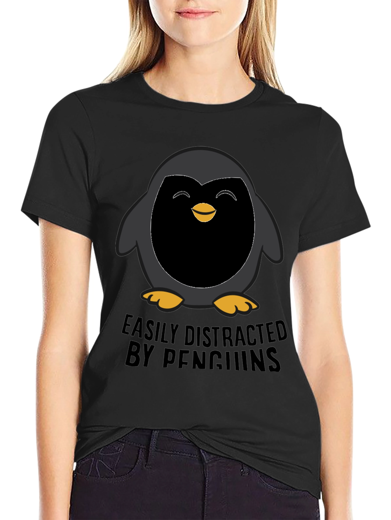 Penguin Lover T-Shirt - Easily Distracted by Penguins