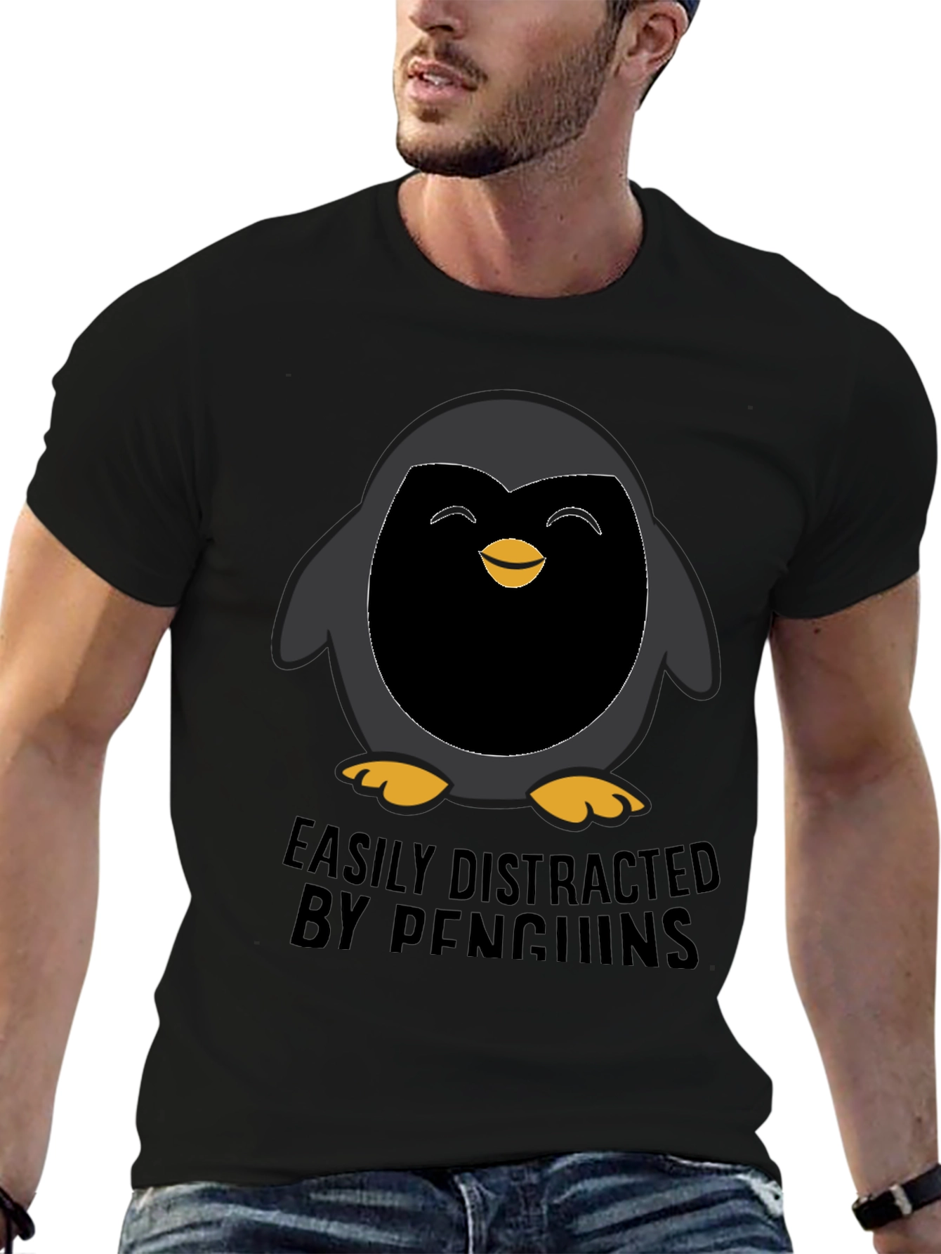 Penguin Lover T-Shirt - Easily Distracted by Penguins