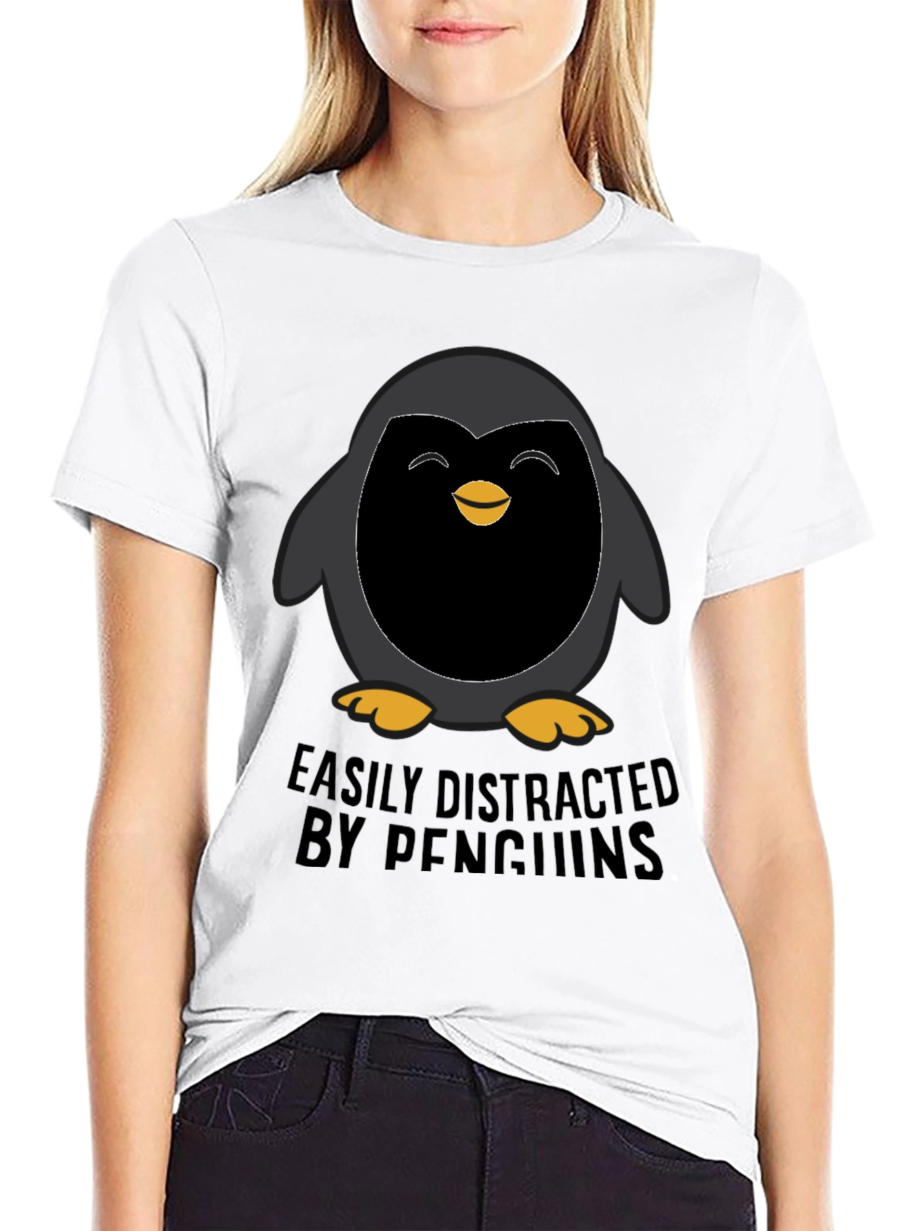 Penguin Lover T-Shirt - Easily Distracted by Penguins
