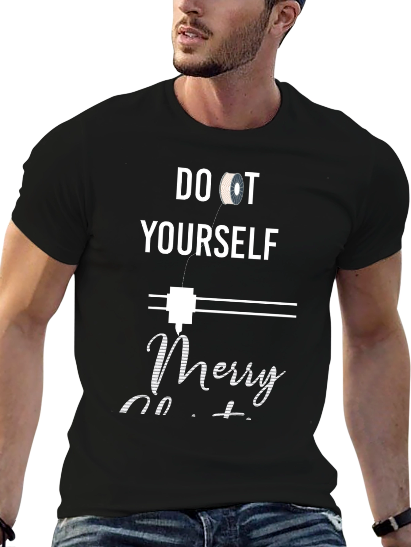 DIY Merry Christmas 3D Printer T-Shirt