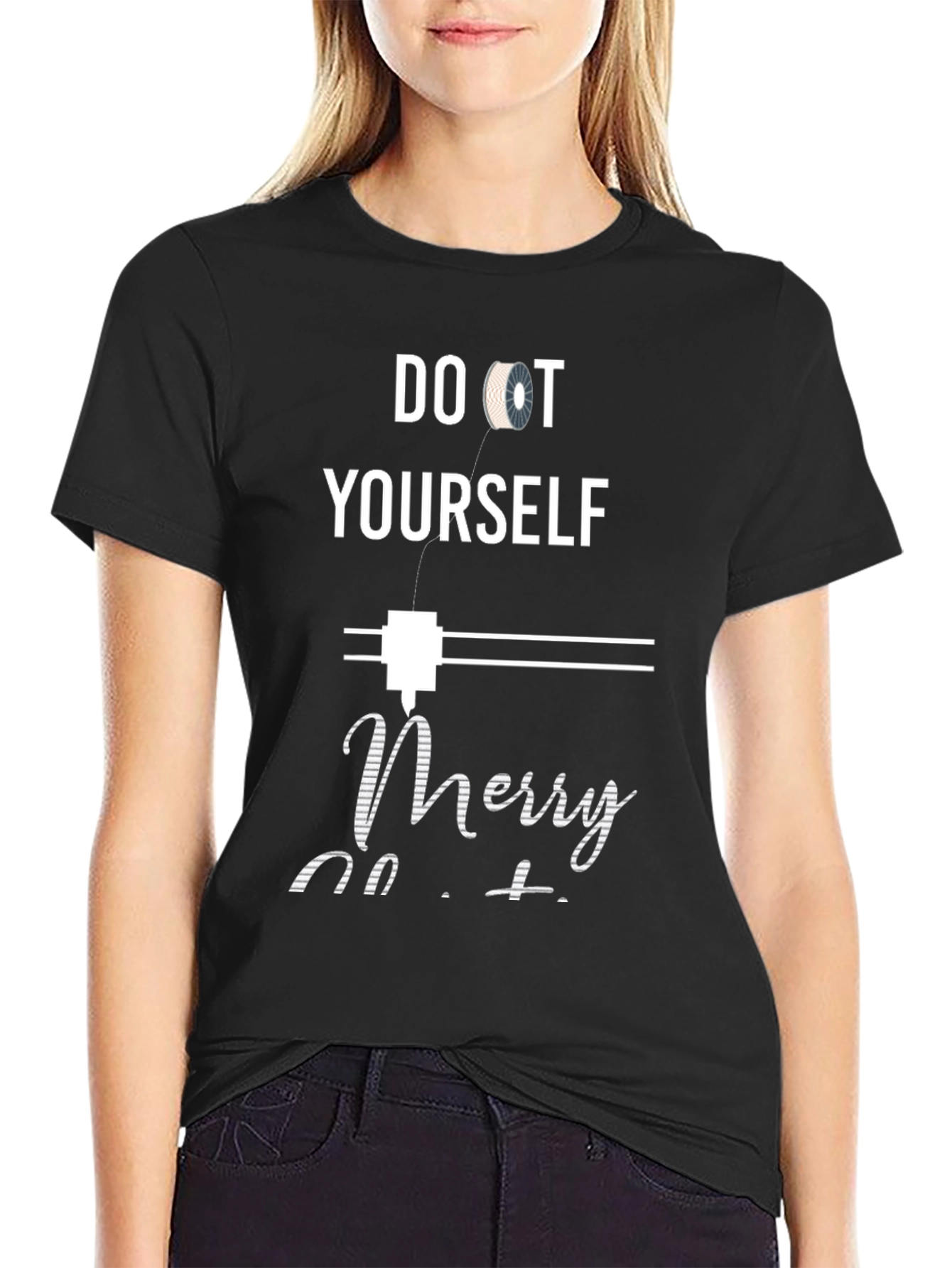 DIY Merry Christmas 3D Printer T-Shirt