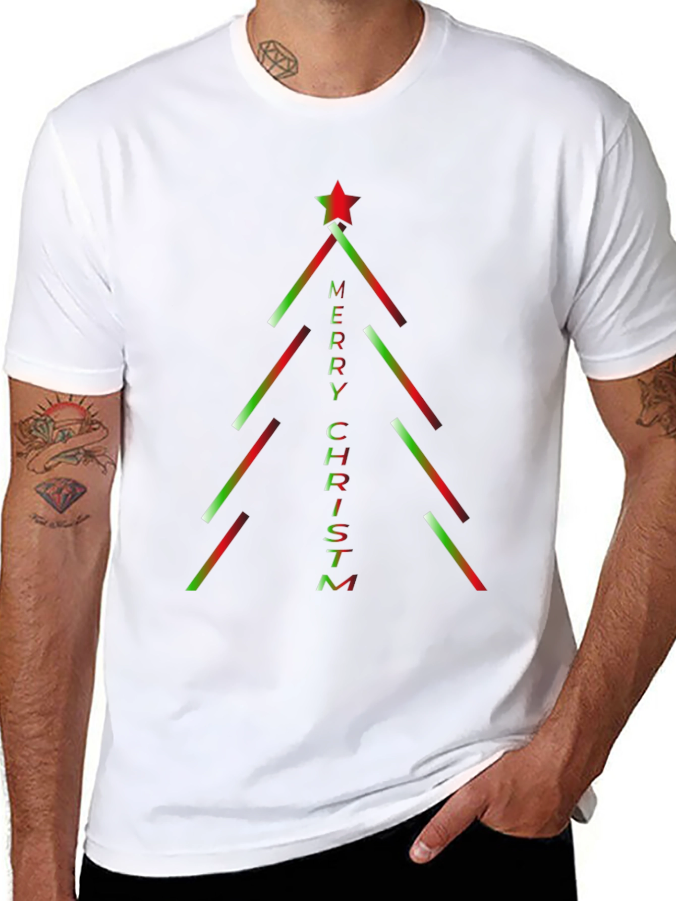 Merry Christmas Tree Graphic Tee